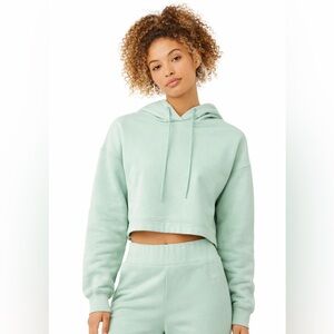 ✨ALO Yoga Cropped Hoodie in Mint